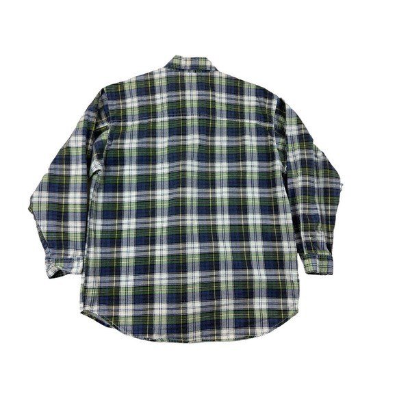 VTG Anchor Blue Men Blue Plaid Button Up Long Sleeve Shirt Sz M‎ - Picture 6 of 6